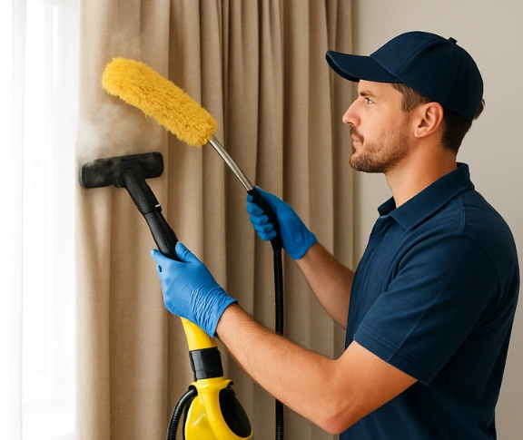 Trusted residential curtain cleaning technician Matty Curtain Cleaning currans-hill-nsw QLD