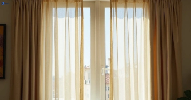 Dusty and dull curtains in currans-hill-nsw before steam cleaning